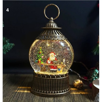 Светильник в виде новогоднего снежного шара 🌲  Это просто моя любовь 😍 как там красиво блестит снег 2 режима: с музыкой и без
