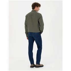 Lacivert Straight Fit Jean Pantolon