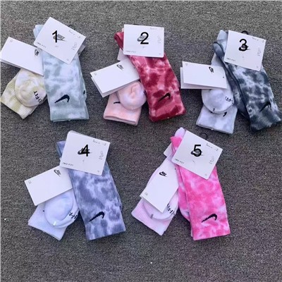 Носки с махрой в расцветке тай-дай  NIK*E