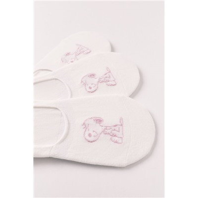 Pack 3 calcetines invisibles estampado Snoopy
