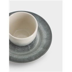 Пара кофейная, 1 перс, 2 пр, 90 мл, керамика, серо-голубая, Vulcano