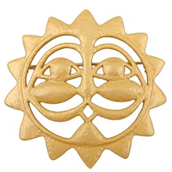 Брошь (покрытие матовое золото)