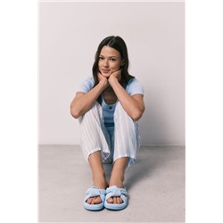 Zapatillas casa lazada volumen azul