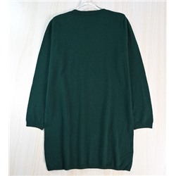 Трикотажное платье с круглым вырезом и длинными рукавами  МАНГ*О