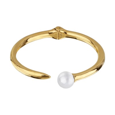 Браслет Гвоздь (Майорка белая 12мм; покрытие золото), Есть комплект