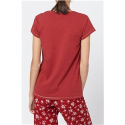 Klem футболка Плитка красная под мрамор