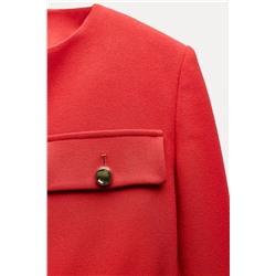 SHORT BLAZER WITH GOLDEN BUTTON DETAIL