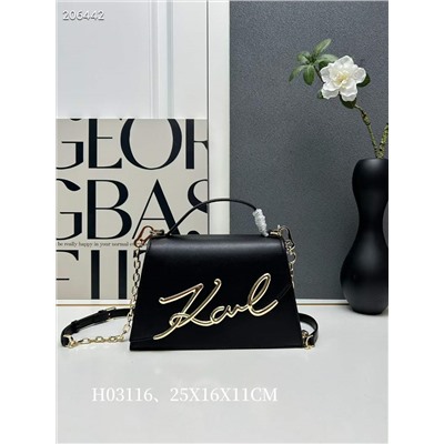 Ms. Karl Lagerfeld, оригинальная воловья кожа | Подходящая фурнитура Модель: H03116, линейка |  Размер: 25X16X11 СМ