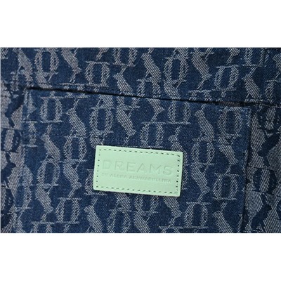 Сумка из джинсового хлопка и жаккарда большой вместимости