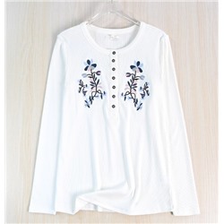 Пуловер с круглым вырезом