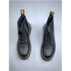 Dr. Martens Martin 1460 классической серии с 8 отверстиями из мягкой матовой кожи личи черного цвета для мужчин и женщин