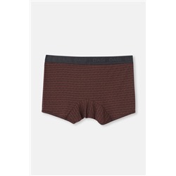 Dagi Kahverengi-Siyah 4210 3'Lü Desenli Mıcro Modal Boxer
