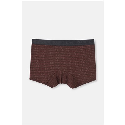 Dagi Kahverengi-Siyah 4210 3'Lü Desenli Mıcro Modal Boxer