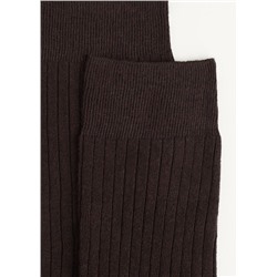 Kurze gerippte Herrensocken mit Cashmere