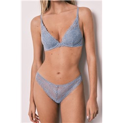 Tanga encaje azul