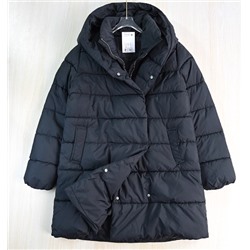 Плотное хлопковое пальто средней длины