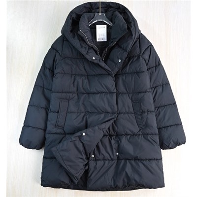 Плотное хлопковое пальто средней длины