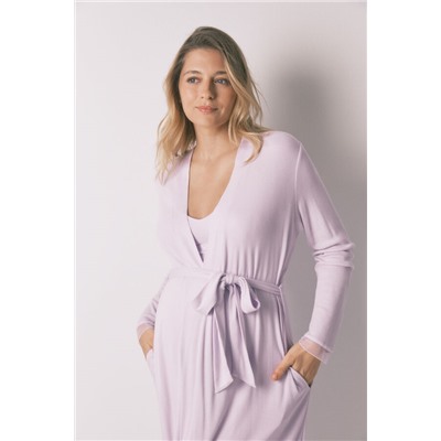 Bata midi "maternity" canalé lila