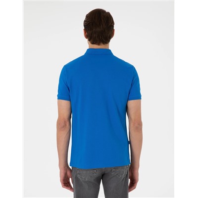Saks Slim Fit %100 Pamuk Polo Yaka Basic Tişört