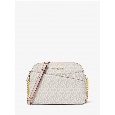 Michael Kors Outlet Jet Set Travel Medium Logo Dome Crossbody Bag