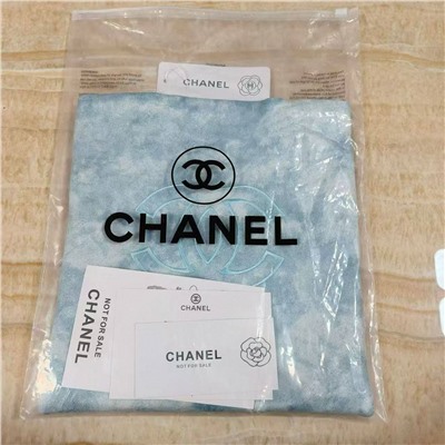 Тканевая сумка шопер в нежно-голубом цвете  Chane*l 🩷