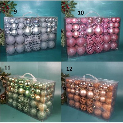 Огромный набор елочных шаров 🔴  Привозила такие каждый год. Шикарно как и для композиций/поделок, так и украсить елку в моно цвет