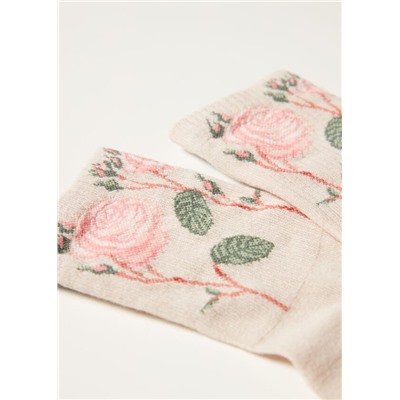 Kurze Sportsocken mit Blumenmuster Eco