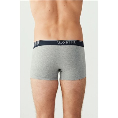 U.S. Polo Assn. Erkek Lacivert - Gri Melanj - Indigo 3 Lü Boxer