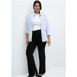 Jeans rectos tiro medio aberturas