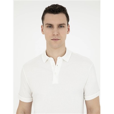 Ekru Slim Fit Tişört
