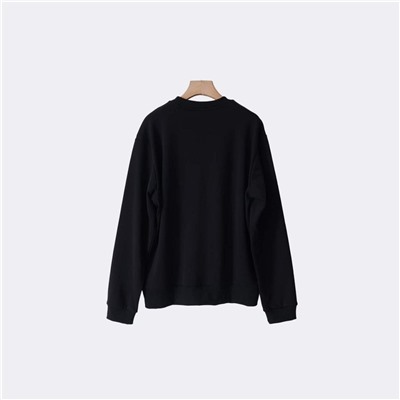 Универсальный хлопковый свитшот черного цвета ЛАКОСТ*Е