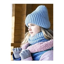 Комплект шапка и снуд 12з15221 голубой #289149