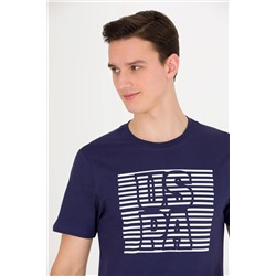 Erkek Lacivert Bisiklet Yaka Tişört