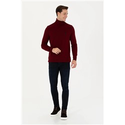 Erkek Bordo Basic Kazak