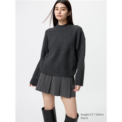 Soufflé Yarn Mock Neck Jumper