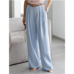 Брюки палаццо с защипами из плотного лиоцелла