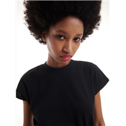 Kimono-T-Shirt mit Stehkragen