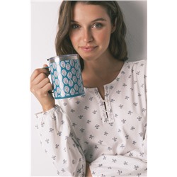 Taza térmica estampada verde
