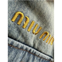 Джинсовая теплая куртка   Mi*u Mi*u 🩷