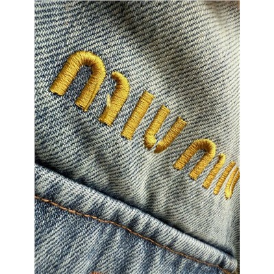 Джинсовая теплая куртка   Mi*u Mi*u 🩷