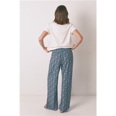 Pantalón largo viscosa print flores
