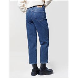 Укороченные джинсы из эластичного денима