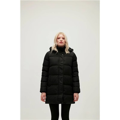 Bad Bear Nikita Puffer Siyah Kapüşonlu Kadın Mont