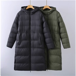 Женское осенне-зимнее универсальное длинное хлопковое пальто