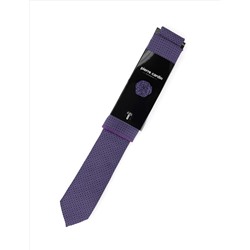 Mor 3'lü Kravat Mendil Set