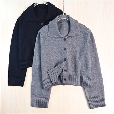 Кардиган с длинными рукавами и отворотом КО*С