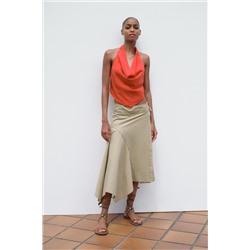 FLOWING DRAPED HALTER TOP