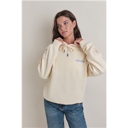 Sudadera capucha felpa amarillo