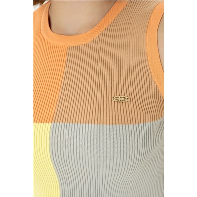 Kadın Turuncu Bisiklet Yaka Kazak