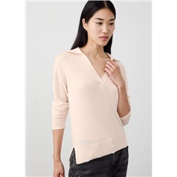 Merino Wool Johnny-Collar Sweater